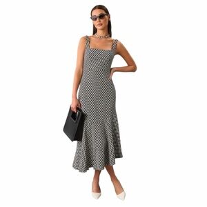 Anthropologie Ariana Square-Neck Asymmetrical Ruffle-Hem Dress - XLP